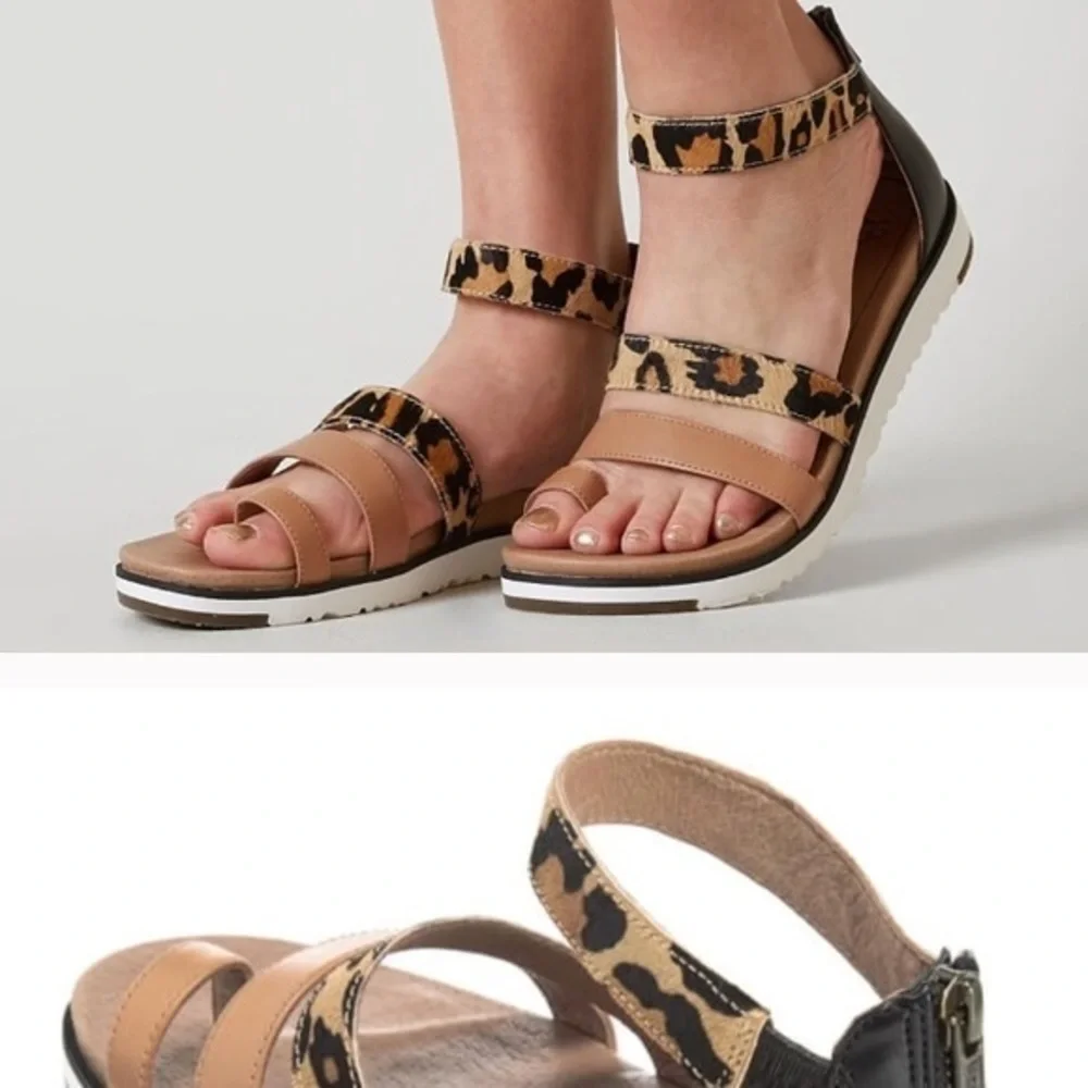 NWB UGG Casual Leopard Sandals 5.5